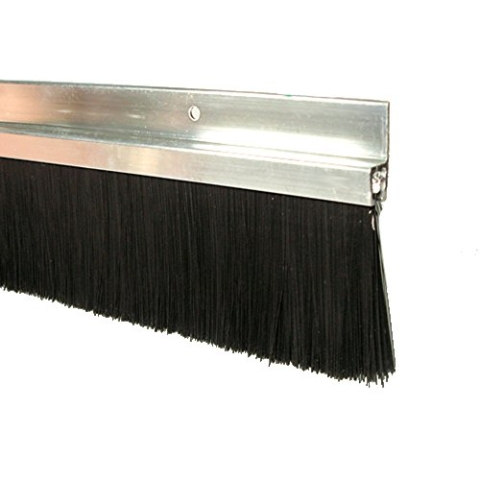 Bürstendichtung IBS 60 I Höhe 60 mm Aluhalteprofil mit PP-Bürste Türbürste Länge: 300 cm