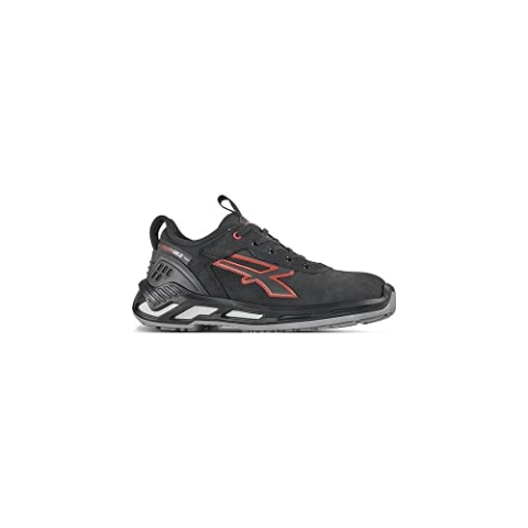 Chaussure de sécurité TUCKER pointure 43 noire/rouge S3 CI SRC ESD EN ISO 20345 cuir moulu 1,00 PR