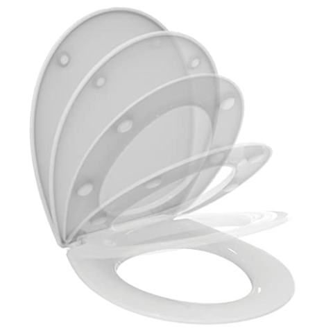 Ideal Standard Original WC-Sitz für handelsübliche Toiletten mit Absenkautomatik – Universal Design aus Duroplast in Weiß