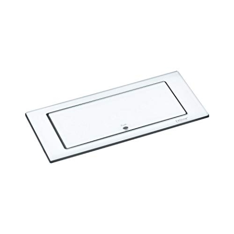 Schulte 1592 7100 1800 EVOline Backflip, 2 Schukosteckdosen, 1 STK. USB-Charger, Glas weiß, 5 V