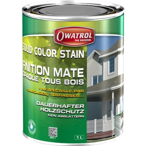 Owatrol Solid Color Stain Finish Deco, matt, für alle Hölzer, 1 l, Chamois