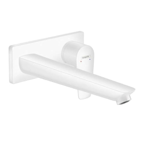 hansgrohe Wasserhahn Talis E Unterputz (Armatur mit Auslauf Länge 225mm für Wandmontage) Mattweiß