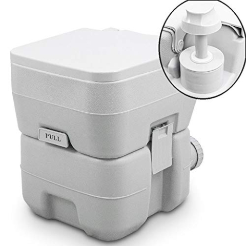 Bituxx Tragbare Campingtoilette Reise WC mobile Chemietoilette Campingklo 20L mit Kolbenpumpe und Doppelspühlung