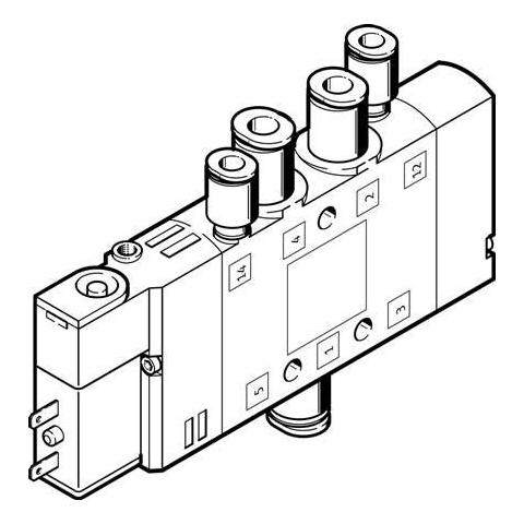 CPE10-M1BH-5LS-QS-6 (196886) Magnetventil Ventilfunktion:5/2 monostabil Betätigungsart:elektrisch