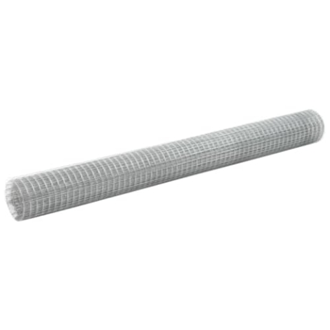 vidaXL Maschendraht Verzinkter Stahl 25x1,5m Wildzaun Gitterzaun Gartenzaun