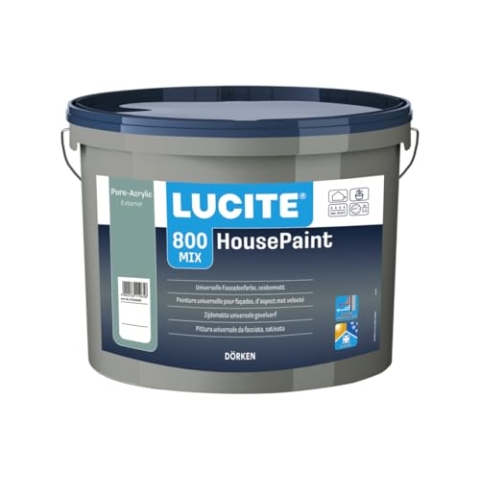 LUCITE House-Paint 5L Universal Fassadenfarbe, weiss, seidenmatt