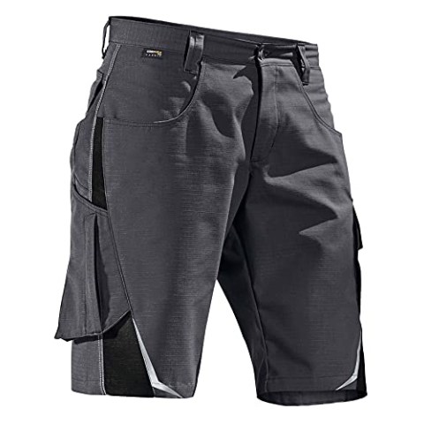 KÜBLER PULSSCHLAG Arbeitsshorts anthrazit, Größe 48, Herren-Arbeitsshorts aus Mischgewebe, leichte Arbeitsshorts von KÜBLER Workwear