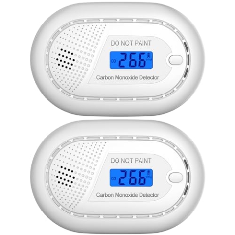 Aroha Safety Pro Kohlenmonoxid Melder - 10 Jahre Batterie - CO Melder, CO Gaswarner, CO Warner, Kohlenmonoxid Messgerät, CO Sensor - 2 Set