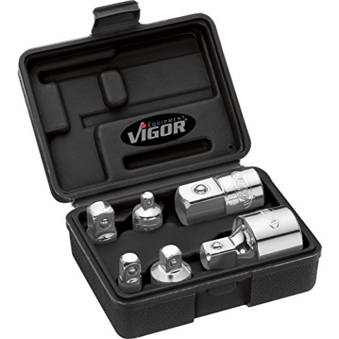Vigor Adapter-Satz Vierkant-Antrieb (6,3 mm, 1/4 Zoll, 10 mm, 3/8 Zoll, 12,5 mm, 1/2 Zoll, 20 mm, 3/4 Zoll, 6-teilig) V1293