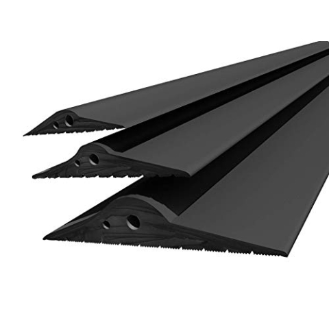 DQ-PP GARAGENTOR DICHTUNG | 4m | 21mm x 115mm | schwarz | Bodenabdichtung aus EPDM | Gummidichtung | Garagendichtung | Gummischwelle | Türschwellendichtung Bodenplatte