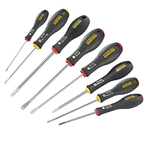 Stanley FatMax Schraubendreher-Set Schlitz/Phillips 0-65-437 (SL3.5/5.5/4/6.5/8;PH0/1/2, Chrom-Vanadium, ergonomisch)