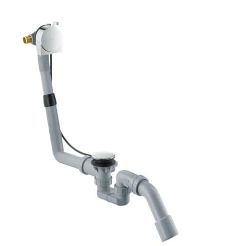 hansgrohe Exafill S Wanneneinlauf Fertigset mit Ab- und Überlaufgarnitur, Normalwannen, Chrom