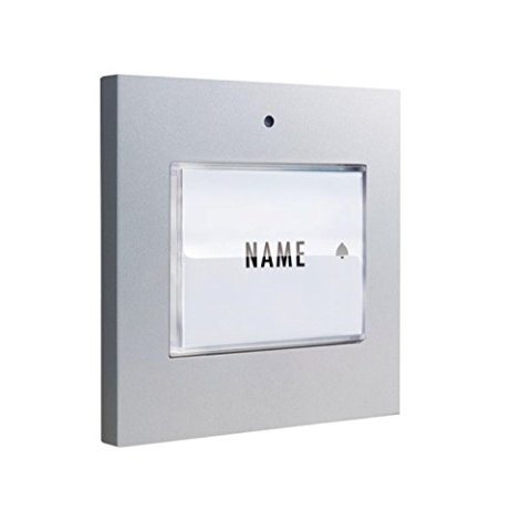 M-E - 41048 Funk Türklingel-Knopf, 1 Familien Haus Aluminium/Silver 221393