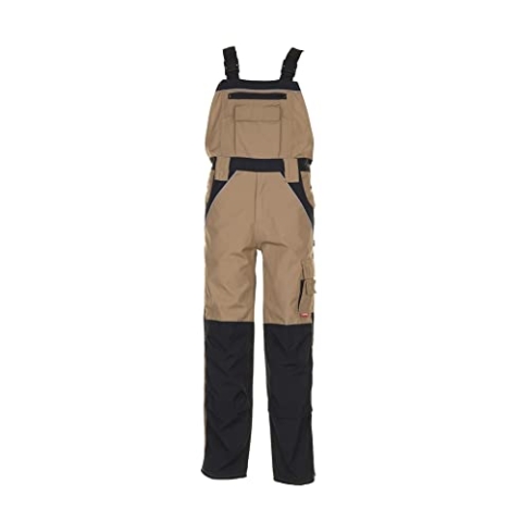 Planam 2524050 Plaline-Latzhose, Sand/Schwarz, Größe 50
