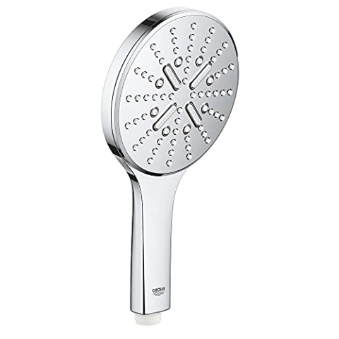 GROHE Rainshower SmartActive 130, Duschkopf (Handbrause mit 3 Strahlarten, Antikalk-System, Universalanschluss passend zu Standard-Duschschläuchen), chrom, 26544000