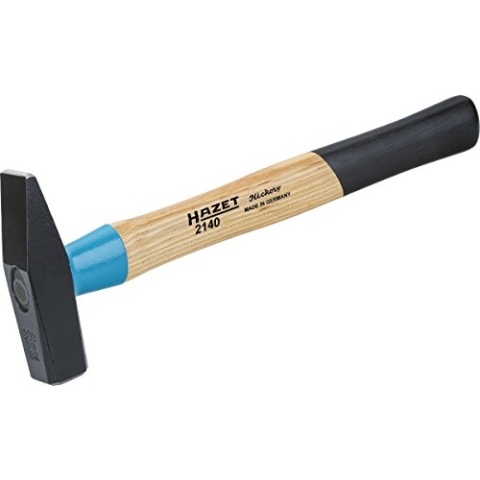 Hazet Schlosserhammer (Stahl-Stielschutzhülse Bluguard, Hickoryholz, Güteklasse A, 800 g, Länge: 350 mm) 2140-80