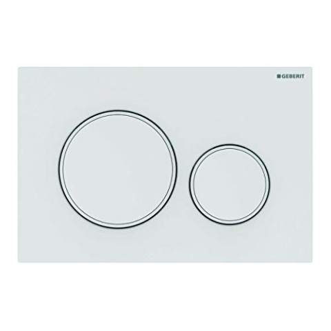 Geberit Sigma 20 Drückerplatte Matt Weiß/Weiß für UP720, UP320 und UP300