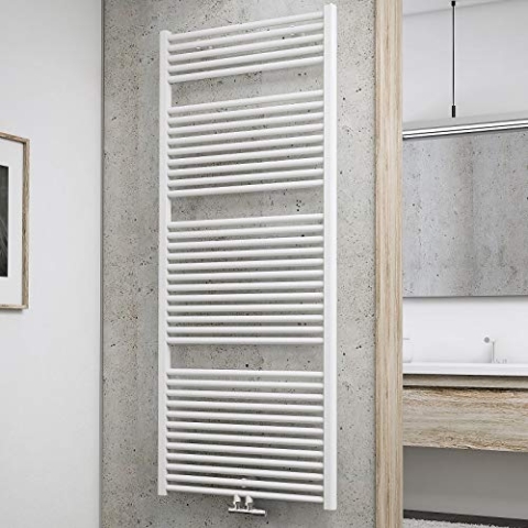 Schulte Badheizkörper München, 177 x 75 cm, 1386 Watt, Mittelanschluss, alpinweiß, Design-Heizkörper, EP18075-M 04