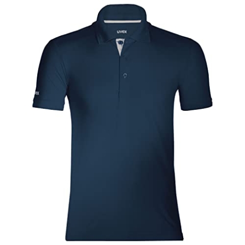 Uvex Unisex-Arbeits Workwear - Navy Poloshirt - aus Tencel-Gewebe XXL
