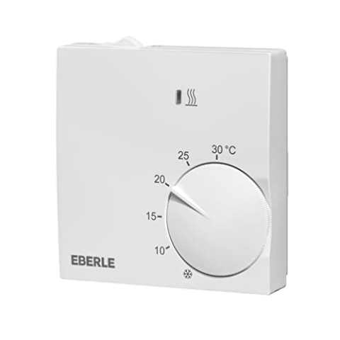 Eberle Raumregler Polarweis (extra Flach, Temperaturregler von 5 - 30 Grad, mit Temperaturabsenkung) 131110451100