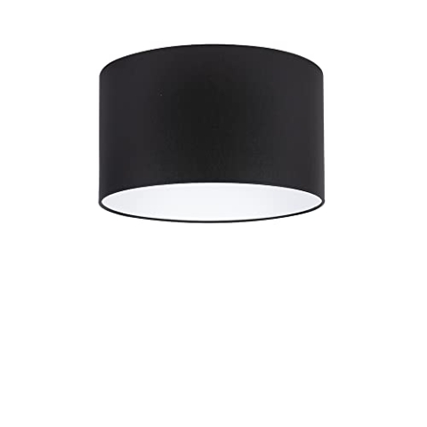 Uniqq Lampenschirm Stoff schwarz Ø 35 cm - 20 cm hoch