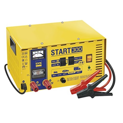 GYS 25547 Konventionelles Batterielade-und startgerät für Fahrzeuge mit Einer 12V (35 80 Ah) BZW flüssigem Elektrolyten auch für tiefentladene Batterien, START 300