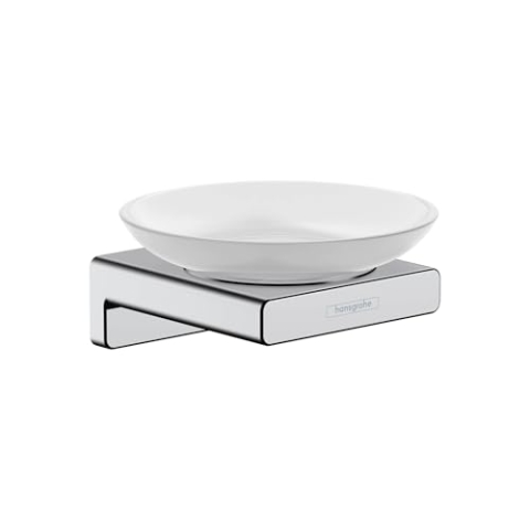 hansgrohe AddStoris - Seifenschale, Seifenablage für Wandmontage, verdeckte Befestigung, Badezimmer Zubehör, Chrom, 41746000