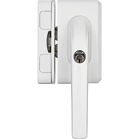 ABUS Fenster-Zusatzsicherung FO500N AL0125 - Fensterschloss mit Druckzylinder, gleichschließend - ABUS-Sicherheitslevel 10 - 71329 - Weiß
