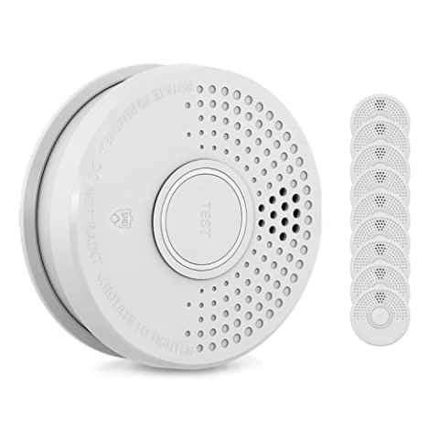 SHD by OneConcept Rauchmelder, 10x Mini-Rauchmelder, Feuermelder mit Batterie, Rauchmelder 10er-Set für Küche, Büro, Wohnwagen, Optischer Sensor Brandmelder mit Testfunktion & Stummschaltung