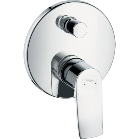 hansgrohe Metris Unterputz Wannenarmatur, für 2 Funktionen, Chrom