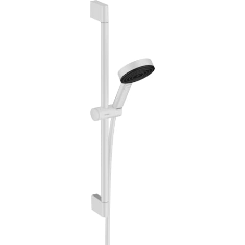 hansgrohe Duschset Pulsify Select S, Duschkopf wassersparend mit Schlauch und Halterung, verstellbar, Handbrause mit 3 Strahlarten Relaxation, Mattweiß