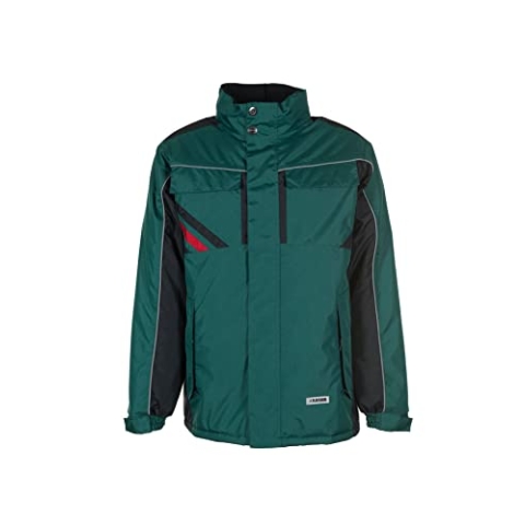 Planam Highline Herren Winterjacke grün schwarz rot Modell 2305 Größe 4XL