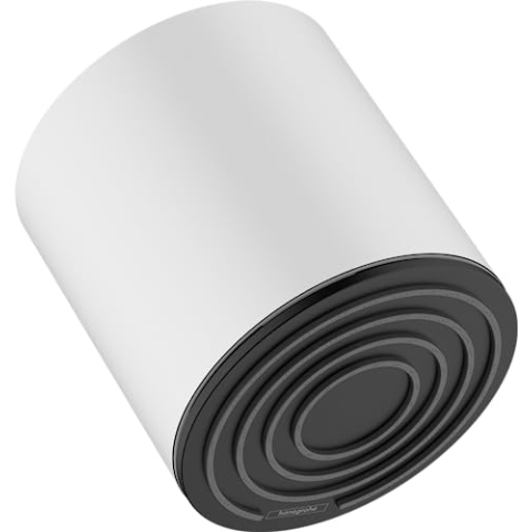 hansgrohe wassersparende Kopfbrause Pulsify S, Sparduschkopf mit 5l/min (EcoSmart+), Brausekopf 105mm, Duschkopf Regendusche mit 1 Strahlart, Mattweiß