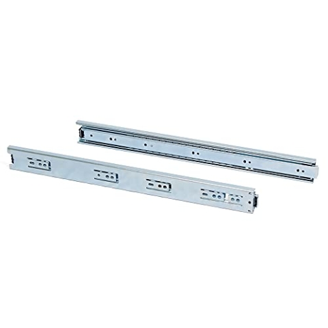Emuca 3043405 Set Schubladenführungen, vollauszug mit Rollen, Lot von 5, Verzinktem, 400 mm