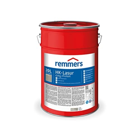 Remmers HK-Lasur 3in1 Grey-Protect silbergrau, 20 Liter, Holzlasur aussen, 3n1: Imprägnierung, Grundierung & Lasur, Holzschutz vor Feuchtigkeit & UV-Strahlung