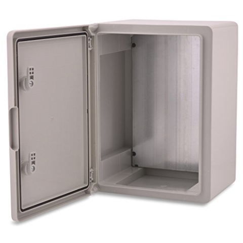 BOXEXPERT® Verteilerkasten außen wasserdicht [ABS Kunststoff IP65 Gehäuse] grau (Serie Fleet) 400x300x220mm | Schaltschrank außen | Wandschrank | Industriegehäuse | Leergehäuse