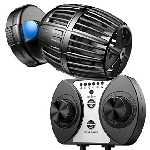 SunSun CW-140 Strömungspumpe 1200-15000 l/h 40 W Aquarium Pumpe mit einstellbarer Wellenform, Wellenzyklus und Pumpleistung, mit Tag- und Nachmodus