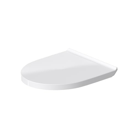 Duravit WC-Sitz DuraStyle Basic, Toilettendeckel mit Absenkautomatik, Klodeckel aus Urea-Duroplast, mit Edelstahl Scharnieren, Weiß