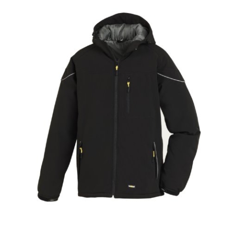 teXXor Winter-Softshelljacke Vail, gefütterte Arbeitsjacke mit Fleece, XL, schwarz, 4138