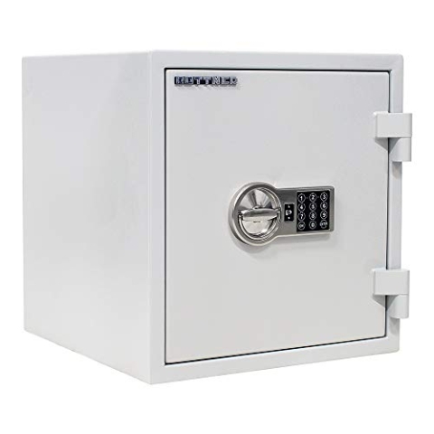 Rottner Fire Safe 40 Dokumententresor S2 Elektronikschloss Aufbohrschutz Notbestromung 30 minütiger Feuerschutz 1 verstellbarer Fachboden Wertschutzschrank inkl. Befestigungsmaterial