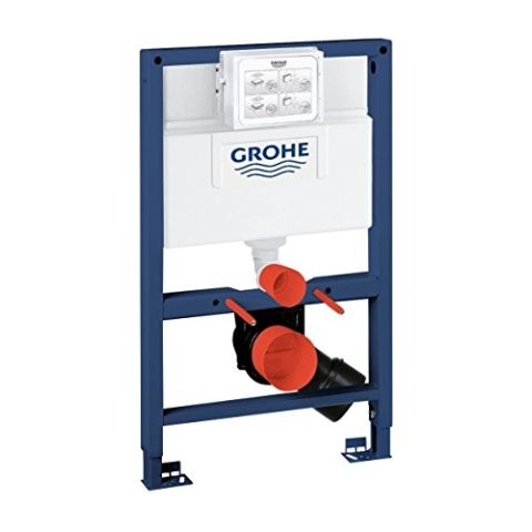 GROHE Rapid SL, Vorwandelement für Wand WC (0,82m hoch, Installationssystem mit Stahlrahmen, komplett vormontiert, inkl. Spülkasten & Befestigungsmaterial, tiefenverstellbar), 38526000