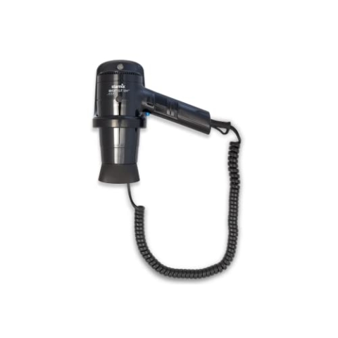 Starmix Hand Haartrockner HFTW 16 (1600 Watt, Föhn für Gästebäder / Hotels, 3 Leistungsstufen, 2 Geschwindigkeitsstufen, mit Spiralkabel 0,5-2 m, elektrischer Festanschluss)