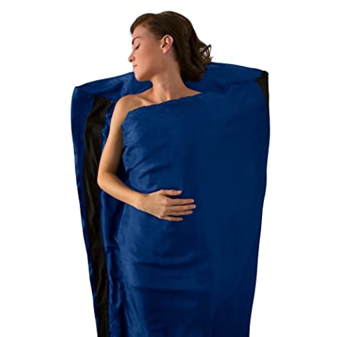 SEATO SUMMIT Erwachsene (Unisex) Asilkcsmummynb Saco s bana seda momia azul marino, marineblau, 92 x 210 cm EU