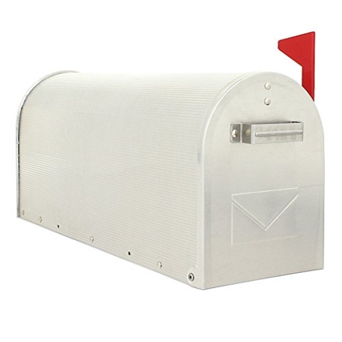 Rottner Briefkasten Mailbox-Alu-inkl. Montagematerial-mit mechanischem Postmelder-für die Montage am Ständer vorgesehen