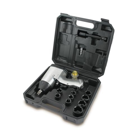 BITUXX® Druckluft Schlagschrauber Radschrauber Set 16-teilig mit Transportkoffer Pneumatik Luftdruck Schlag Schrauber Reifenwechsel