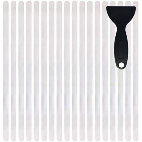 cocofy Anti Rutsch Streifen Aufkleber Treppe, transparent, XXL (90x3 cm), Sicherheit durch extra starken Halt, Treppenstufen Antirutsch innen Sticker - 18-Pack