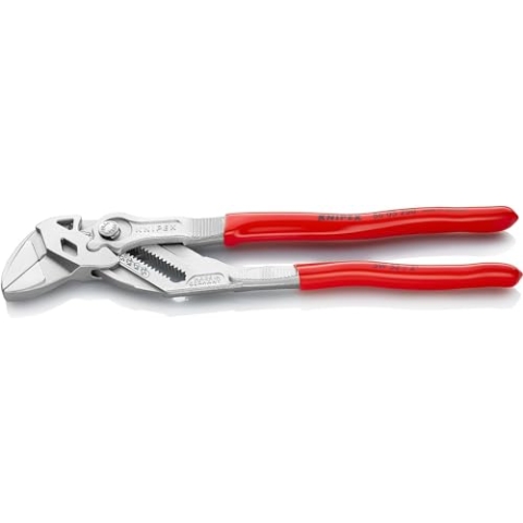 KNIPEX Zangenschlüssel Zange und Schraubenschlüssel in einem Werkzeug mit Kunststoff überzogen verchromt 250 mm 86 03 250 SB