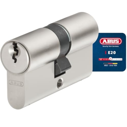 ABUS Profilzylinder E20NP 30/30 - Türschloss für Sicherheit an Haus- und Wohnungstüren - 3er Set - inkl. 3 Schlüssel - ABUS Sicherheitslevel 5