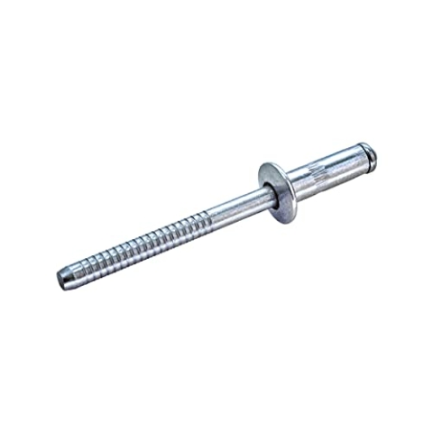 GOEBEL® - 500 x Hochfeste Blindnieten Stahl (Ø x L) 4,8 x 9,0 mm mit Flachkopf - Niete mit gerilltem Nietdorn - Hochfeste Nieten - GO-BULB II