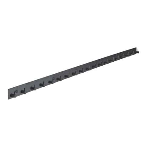 Brute Strength - Garderobenständer - 19 Haken - 130 cm - Edelstahl - Türhaken für Küche, Hakenleiste schwarz, Wandgarderobe, Bad, Wohnzimmer und Flur für Mützen Schals Handtaschen - Handtuchhaken